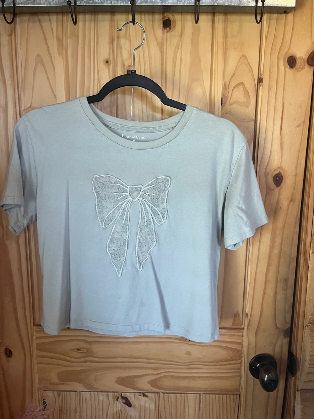 Green Bow Cotton Baby Tee